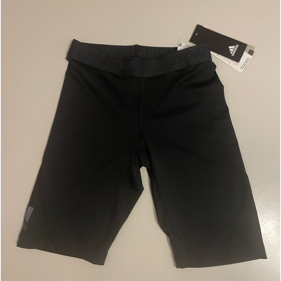Adidas Youth Kids Boy’s Black Techfit Fitted Climalite Shorts - Picture 2 of 4